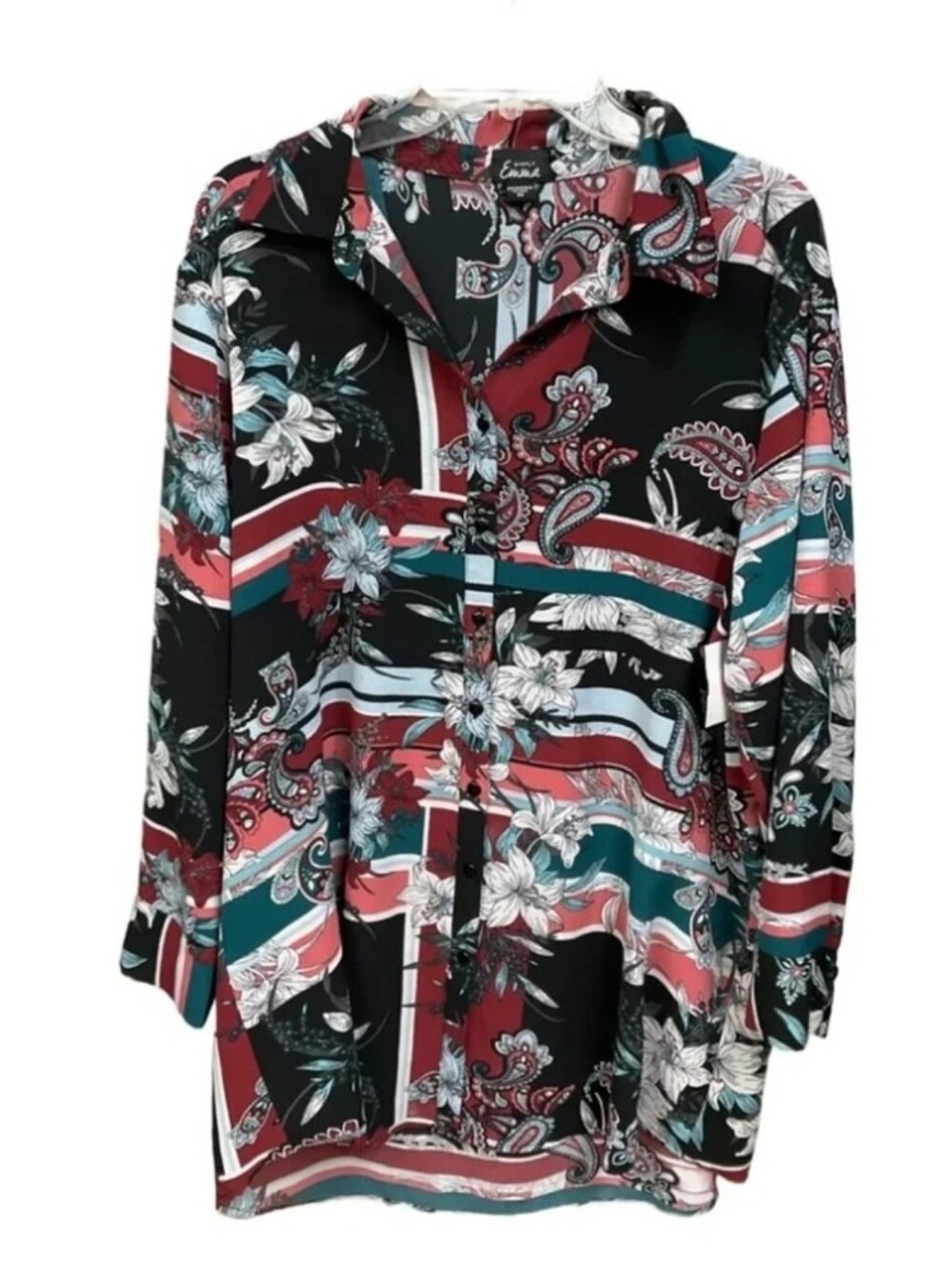 Simply Emma Tunic Paisley Blouse 3X